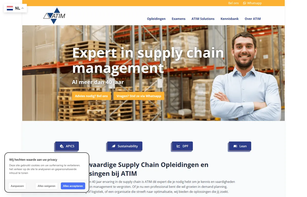 De website van ATIM Academy