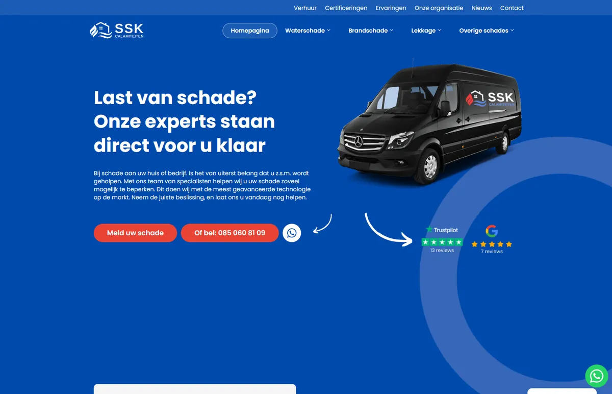 De website van SSK Calamiteiten